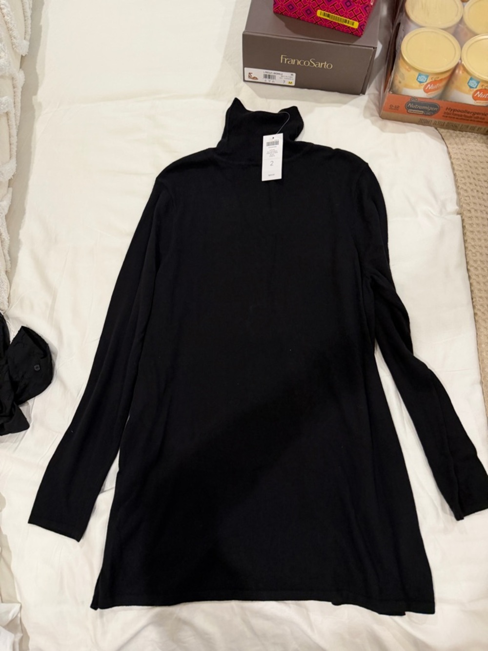 Chico's Black Long-Sleeve Turtleneck Sweater